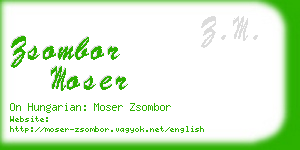 zsombor moser business card